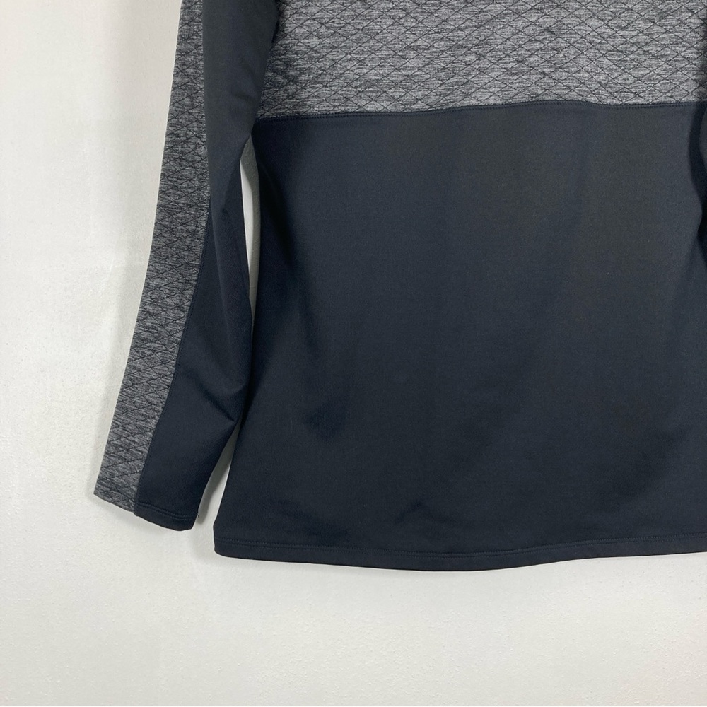 Footjoy Women’s Small Two Tone Black / Grey 1/2 Zip Poly Blend Sweater #27520 - Picture 9 of 14